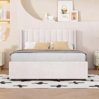 Latitude Run® Upholstered Bed with 4 Drawers