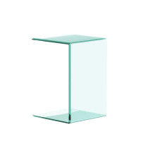 Wrought Studio Whole Tempered Glass Coffee Table Clear End Table Transparent  Sidetable  Room