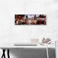 ARTCANVAS Cimabue's Madonna Carried in Procession 1854 by Frederic Leighton - Wrapped Canvas Panoramic Print