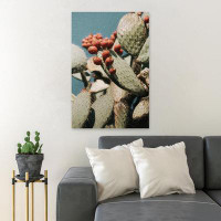 Foundry Select Green Cactus Plant 1 - 1 Piece Rectangle Graphic Art Print On Wrapped Canvas
