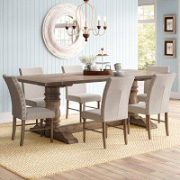 Laurel Foundry Modern Farmhouse Kovacs 6 - Person Solid Wood Dining Set