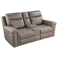 Wildon Home® Wixom 1-drawer Power^2 Loveseat with Console Taupe