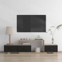 Wrought Studio Modern TV Stand, TV Cabinet, Entertainment Centre Quick Assembly Of Fastenersfolding Fabric Drawermetal H