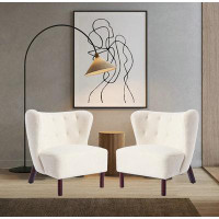 Isabelle & Max™ Modern Upholstered Accent Chair with Wooden Legs (set of 2)