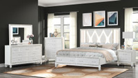Spring Sale!!  Glamorous 5 Pc Bedroom Set with LED Light and Crystals on every case goods