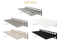 Schluter®-SHELF-W 5 Rectangular Styles For installation while tiling  Floral, Curve, Square, Pure & Wave