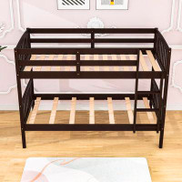 GoBeyondFurniture Twin Over Twin Standard Bunk Bed With Ladder