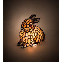 Loon Peak Breaux Rabbit Honey 7" Lighted Art Glass Novelty Light