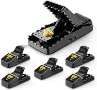 NEW 6 PACK ABS MOUSE SNAP TRAPS 6720617