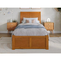 AFI Furnishings Portland King Solid Wood Platform Bed with Footboard & Twin XL Trundle in Espresso