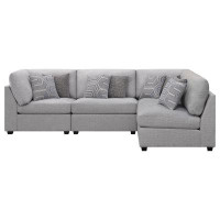 Wade Logan Blydenburgh 4 - Piece Upholstered Chaise Sectional