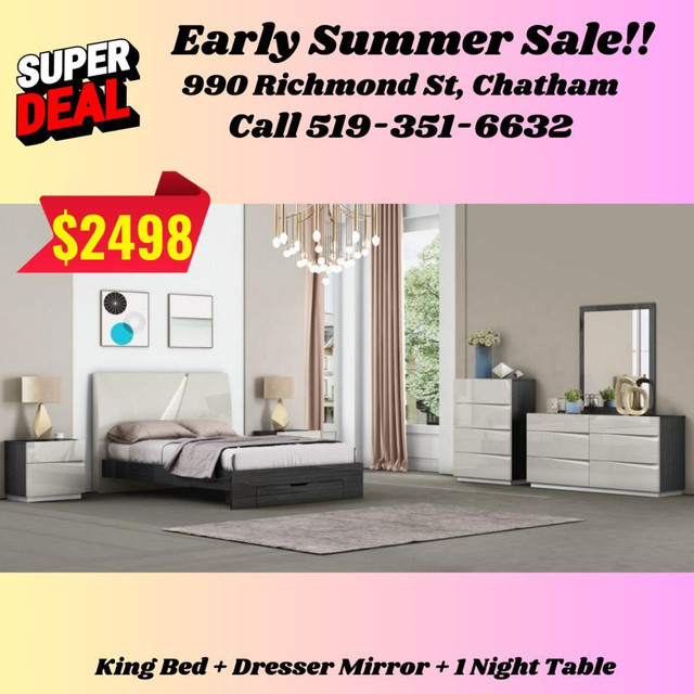 Early Summer Sale on Bedroom Sets! Shop Now!! in Beds & Mattresses in Leamington - Image 2