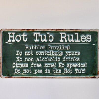 Trinx Hot Tub Rules Sign