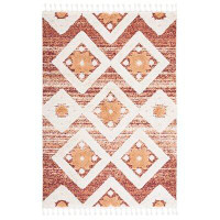 Foundry Select Evadale Tassel Shag 664 Area Rug In Rust / Ivory
