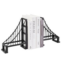 Ebern Designs Bridge Metal Non-skid Bookends