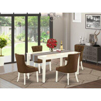 Winston Porter Populuxe 4 - Person Solid Wood Dining Set