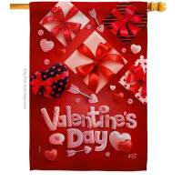 The Holiday Aisle® Valentine's Gifts House Flag Valentine Springtime 28 X40 Inches Double-Sided Decorative Decoration Ya