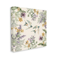 Stupell Industries Two Birds Cottage Floral Herbs Canvas Wall Art By Cindy Jacobs