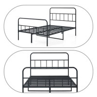 Ebern Designs High quality bed frame with headboard and metal frame, full size