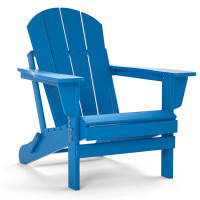 Dovecove Lillian HDPE Folding Adirondack Chair, Patio Outdoor Chairs, Fire Pit Chair