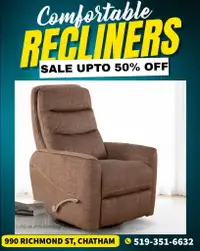 Fabric Reclining Chairs! Huge Recliner Sale!!