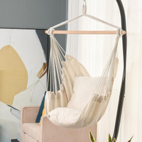 Hammock Chair 39.25'' x 39.25'' Cream White