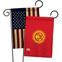Breeze Decor Kyrgyzstan - Impressions Decorative USA Vintage Applique Garden Flags Pack GP108275-BOAA