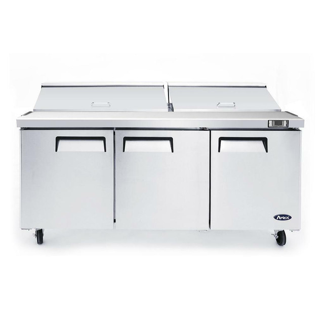Atosa MSF8304GR 72 Inch Refrigerated Sandwich / Salad Prep Table – 3 Doors Stainless steel exterior &amp; interior in Other Business & Industrial in Ontario