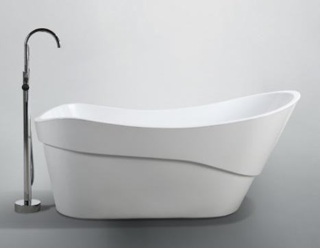 Bari 66.1 inch Freestanding Deep Soaking Seamless Joint Bathtub in Glossy White w R/L Drain  BHC in Plumbing, Sinks, Toilets & Showers - Image 3