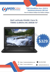Dell Latitude E5490 14-inch Business Laptop Off Lease For Sale!! Intel Core i5-7300U 2.60Ghz 8GB RAM 256GB SSD