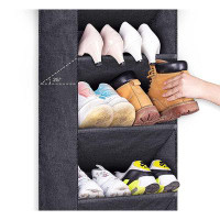 Rebrilliant Over The Door Shoe Organizer for Closet with Large Deep Pockets, Narrow Shoe Rack