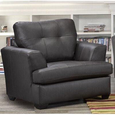 Made in Canada - Orren Ellis Cowhill 42" Wide Top Grain Leather Club Chair in Chairs & Recliners