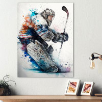 Design Art Hockey gardien de but IV - Impression sur toile