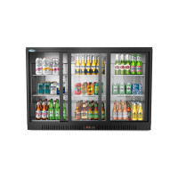 KoolMore 53 in. Three-Door Back Bar Refrigerator - 11.3 Cu Ft. BC-3DSL-BK