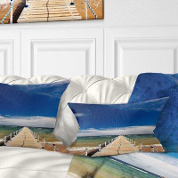 Made in Canada - East Urban Home Photographic Long Pontoon in Sea Lumbar Pillow
