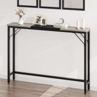 17 Stories 5.9" Narrow Sofa Table, Colour Block Skinny Console Table