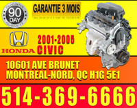 Honda Engine Civic 2001 2002 2003 2004 2005 Moteur Honda Civic 1.7L D17A D17A1 D17A2