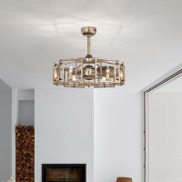 Greyleigh™ 22'' Amiyah 3 - Blade Chandelier Ceiling Fan with Remote Control and Light Kit Included