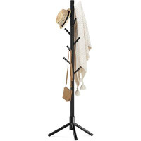 George Oliver Wooden Coat Rack Stand With 8 Hooks