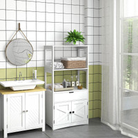 Bathroom Cabinet 23.6"W x 13"D x 48.4"H White