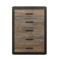 Ceballos Contemporary Two-Tone Finish 1Pc Chest Of Drawers Faux-Wood Veneer Bedroom Furniture