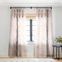 East Urban Home Jacqueline Maldonado Dye Drops Flamingo 1pc Sheer Window Curtain Panel