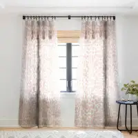 East Urban Home Jacqueline Maldonado Dye Drops Flamingo 1pc Sheer Window Curtain Panel