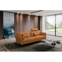 Andrew Home Studio Owien 84" Genuine Leather Flared Arm Sofa