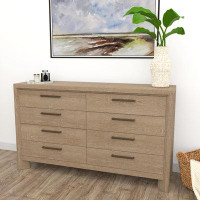 Union Rustic Karcen 8 Drawer 20" W Solid Wood Dresser