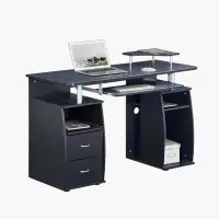 Ivy Bronx Complete Computer Workstation Desk With Storage, Espresso