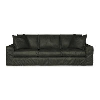 Eleanor Rigby Melrose 99" Genuine Leather Square Arm Sofa