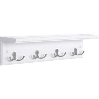 Wildon Home® Wall Mounted Coat Rack With Hooks And Shelf For Entryway