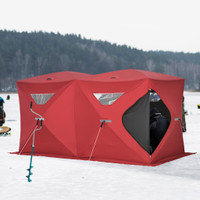 Fishing Tent 141.7" x 70.9" x 70.9" Red