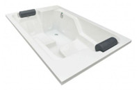 72x42 or 72x48 Drop In Bathtub - White (available w/ left hand drain) ( Hydro / Air Jets + More Optional ) ELS